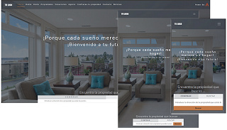Página WEB mostrado el inicio en diferentes dispositivos